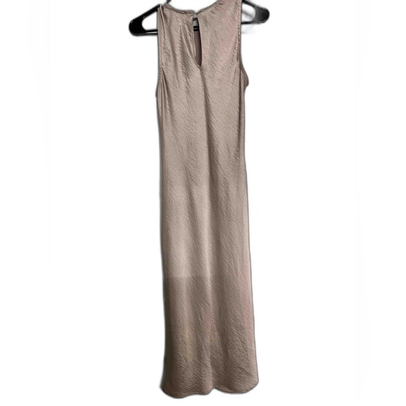 House of Harlow 1960 Tan and Gold Ruched Asymmetrical Maxi Dress - Picture 2 of 9